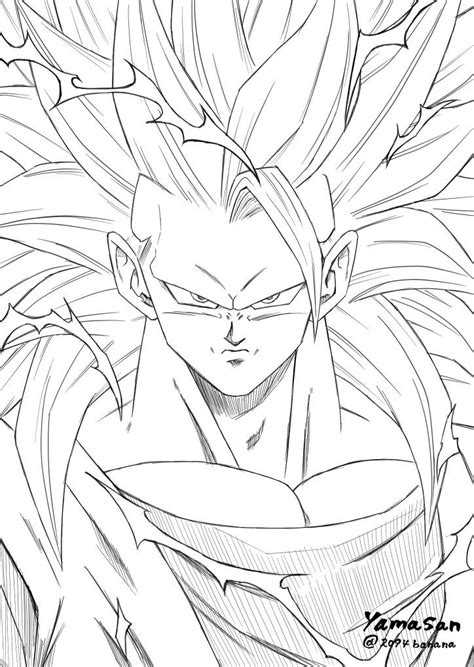 goku fase 3 para colorear|colorear goku gratis.